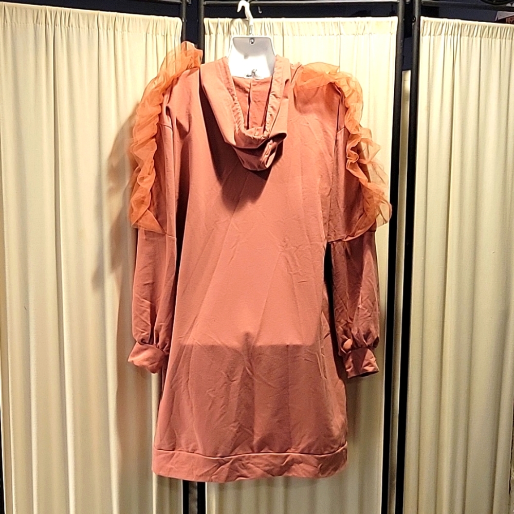 Pink Hoodie Dress - Picture 2 of 4